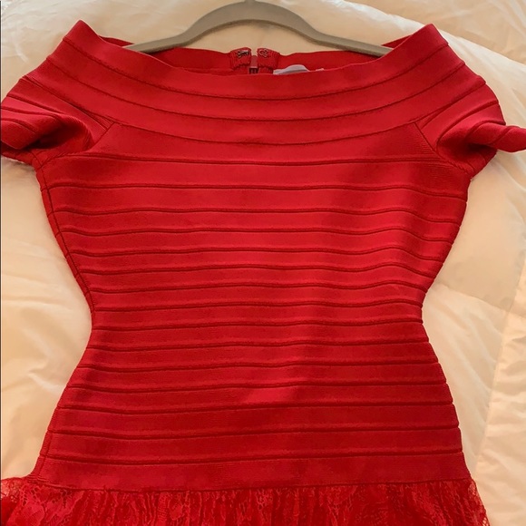 Herve Leger Red Dress - Picture 6 of 7